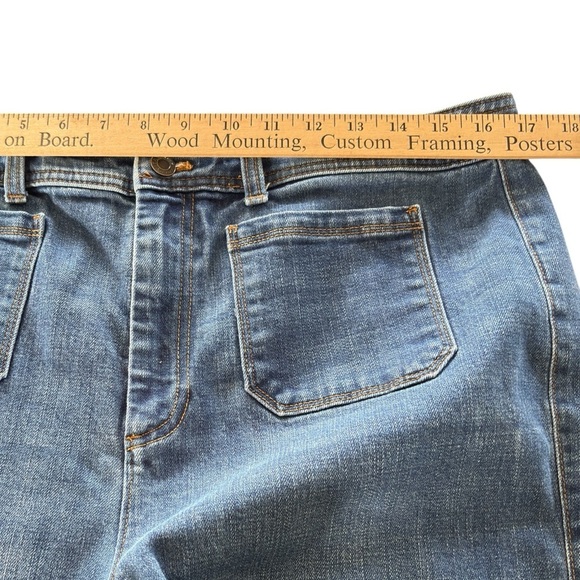 Talbots Flawless Size 14P Capri Stretch Denim Cropped Jeans High-Waist Wide - Picture 15 of 15